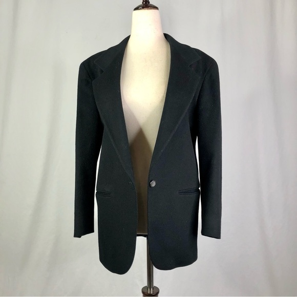 VINTAGE L.L. Bean black blazer sport coat made in USA 4P - Picture 2 of 10
